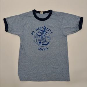 1980’s Screen‎ Stars Tee Shirt  Royal  two tones (Medium) blue with Navy…